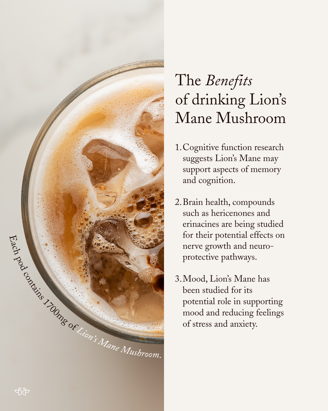 30 Day Supply : Two Byrds Lion's Mane Coffee Pods